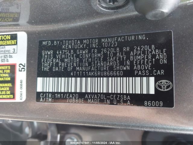 Photo 8 VIN: 4T1T11AK6RU866660 - TOYOTA CAMRY 