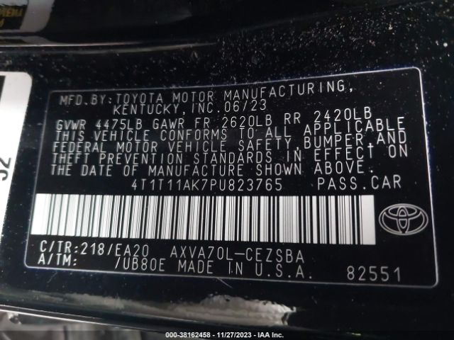 Photo 8 VIN: 4T1T11AK7PU823765 - TOYOTA CAMRY 