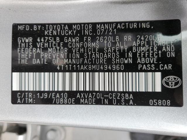 Photo 12 VIN: 4T1T11AK8MU494960 - TOYOTA CAMRY SE 