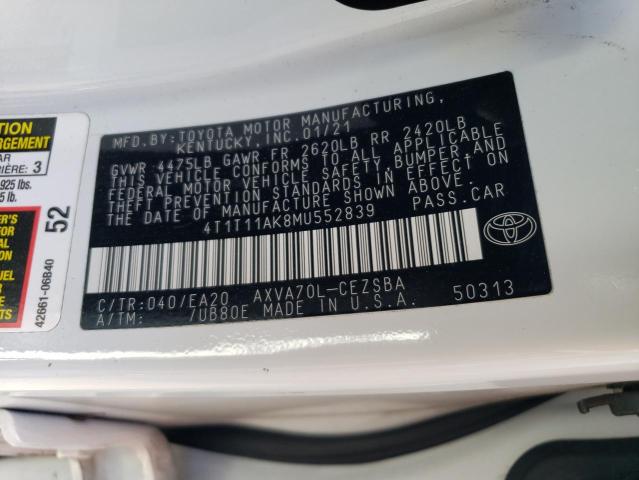 Photo 12 VIN: 4T1T11AK8MU552839 - TOYOTA CAMRY SE 