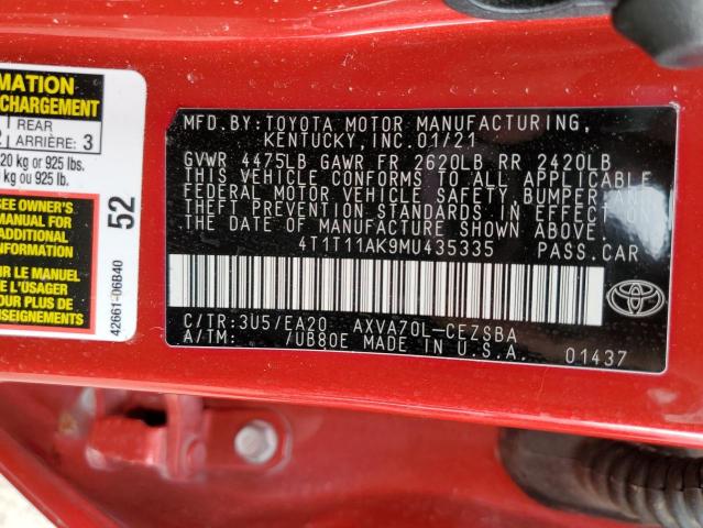 Photo 11 VIN: 4T1T11AK9MU435335 - TOYOTA CAMRY SE 