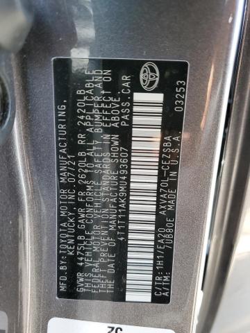 Photo 11 VIN: 4T1T11AK9MU493607 - TOYOTA CAMRY SE 