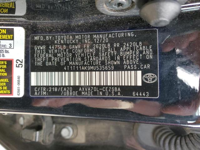 Photo 12 VIN: 4T1T11AK9MU535659 - TOYOTA CAMRY SE 