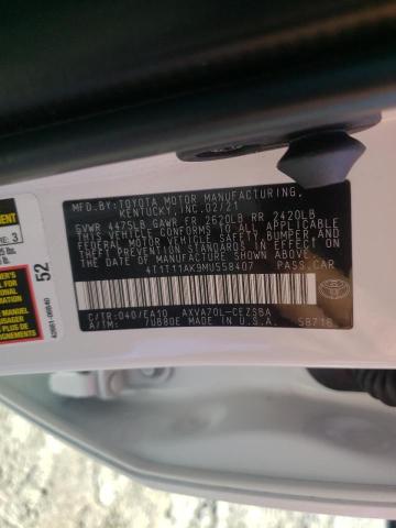 Photo 9 VIN: 4T1T11AK9MU558407 - TOYOTA CAMRY SE 