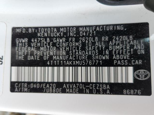 Photo 12 VIN: 4T1T11AKXMU576771 - TOYOTA CAMRY 