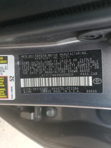 Photo 11 VIN: 4T1T11AKXNU655634 - TOYOTA CAMRY SE 