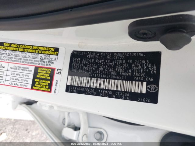 Photo 8 VIN: 4T1T31AK5PU046531 - TOYOTA CAMRY 