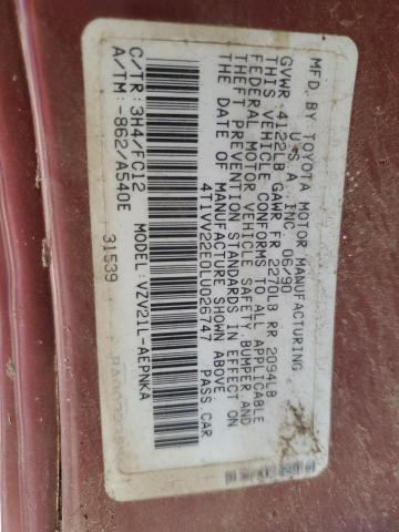 Photo 11 VIN: 4T1VV22E0LU026747 - TOYOTA CAMRY 