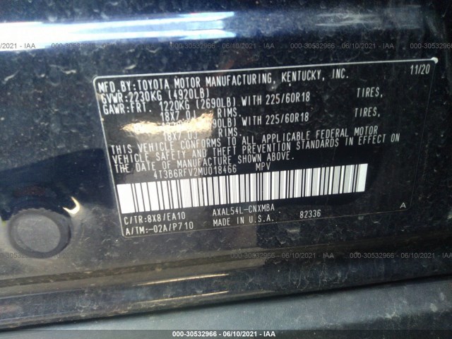 Photo 8 VIN: 4T3B6RFV2MU018466 - TOYOTA RAV4 