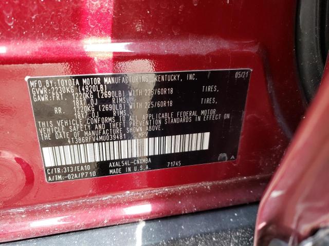 Photo 13 VIN: 4T3B6RFV4MU039481 - TOYOTA RAV4 XLE P 