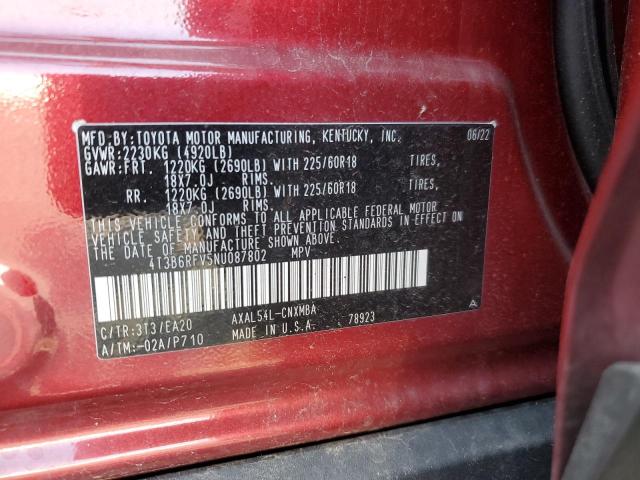 Photo 11 VIN: 4T3B6RFV5NU087802 - TOYOTA RAV4 XLE P 