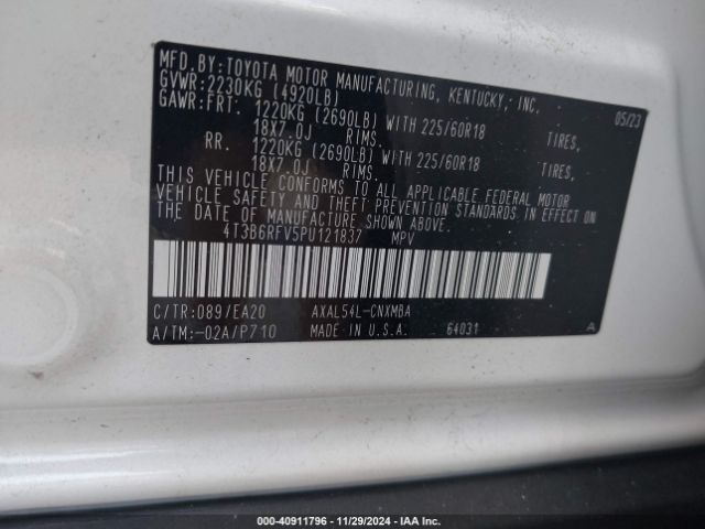 Photo 8 VIN: 4T3B6RFV5PU121837 - TOYOTA RAV4 