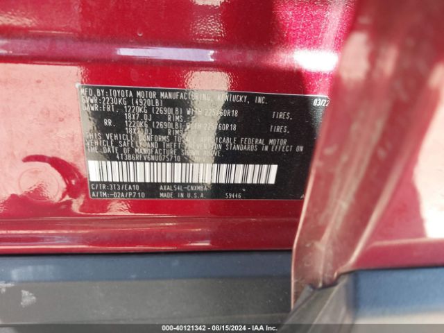 Photo 8 VIN: 4T3B6RFV6NU075710 - TOYOTA RAV4 