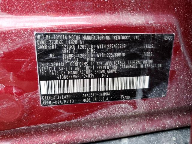 Photo 12 VIN: 4T3B6RFV6PU124035 - TOYOTA RAV4 