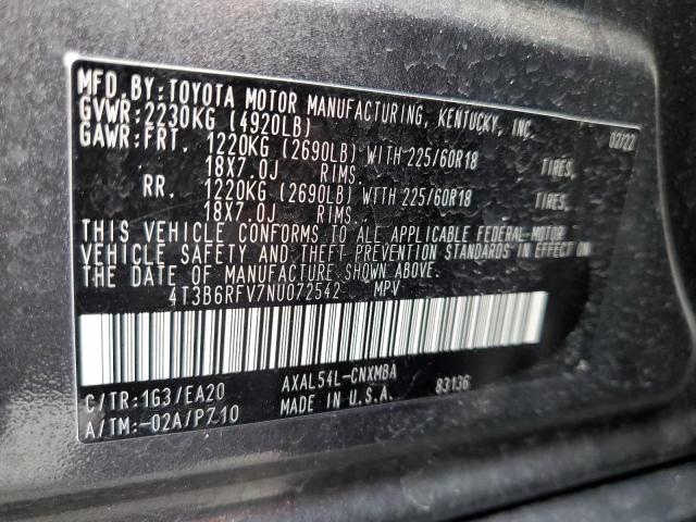 Photo 13 VIN: 4T3B6RFV7NU072542 - TOYOTA RAV4 