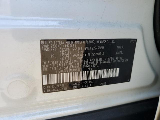 Photo 12 VIN: 4T3B6RFVXMU045480 - TOYOTA RAV4 XLE P 