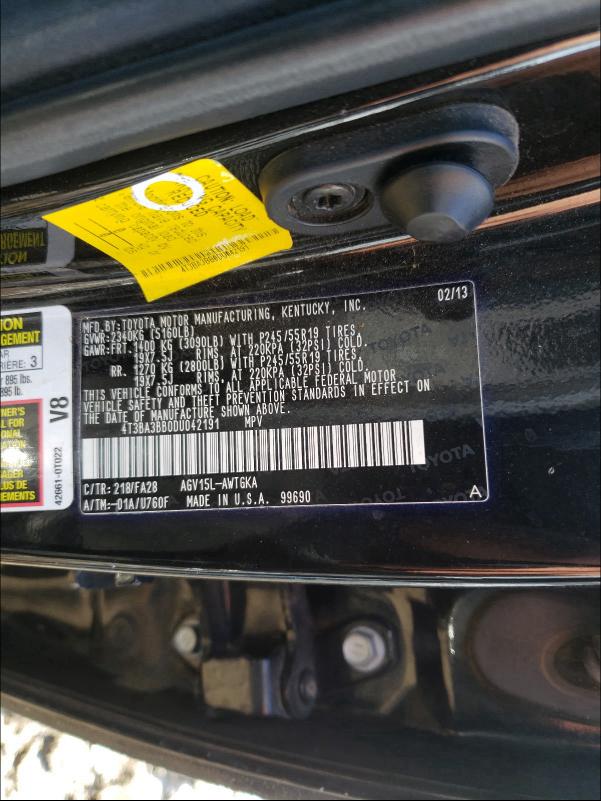 Photo 9 VIN: 4T3BA3BB0DU042191 - TOYOTA VENZA 