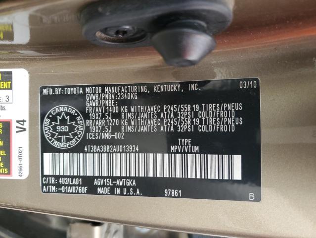 Photo 11 VIN: 4T3BA3BB2AU013934 - TOYOTA VENZA 