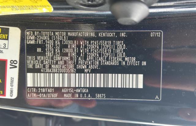 Photo 9 VIN: 4T3BA3BB2DU035162 - TOYOTA VENZA LE 