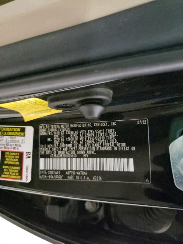 Photo 9 VIN: 4T3BA3BB2DU035405 - TOYOTA VENZA LE 