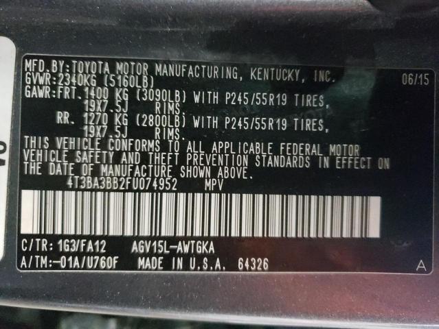 Photo 11 VIN: 4T3BA3BB2FU074952 - TOYOTA VENZA 