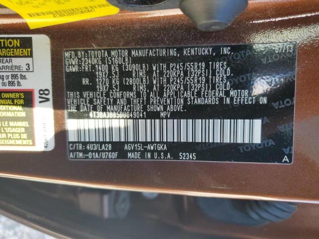 Photo 9 VIN: 4T3BA3BB5DU049041 - TOYOTA VENZA LE 