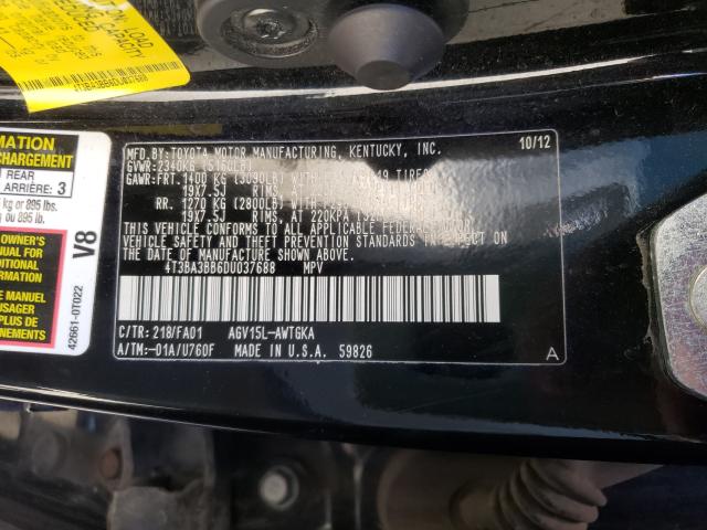 Photo 9 VIN: 4T3BA3BB6DU037688 - TOYOTA VENZA LE 