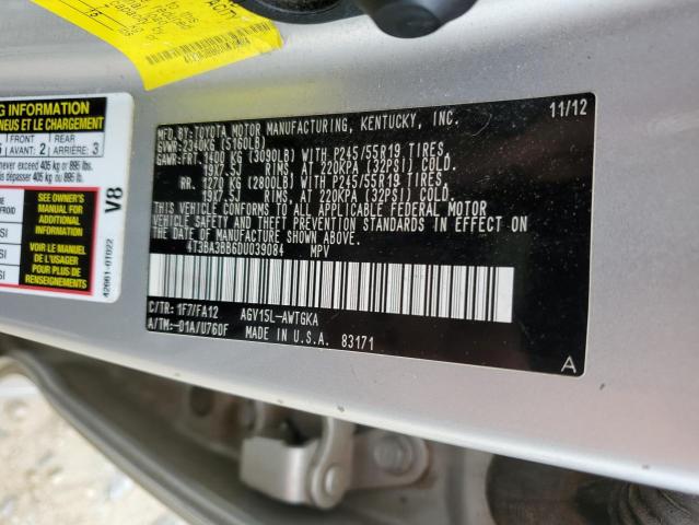 Photo 12 VIN: 4T3BA3BB6DU039084 - TOYOTA VENZA 