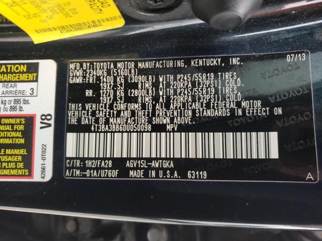 Photo 9 VIN: 4T3BA3BB6DU050098 - TOYOTA VENZA LE 