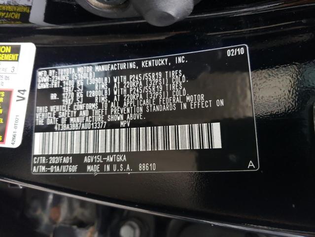 Photo 12 VIN: 4T3BA3BB7AU013377 - TOYOTA VENZA 