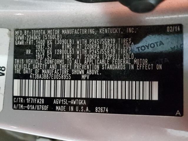 Photo 13 VIN: 4T3BA3BB7EU058955 - TOYOTA VENZA LE 