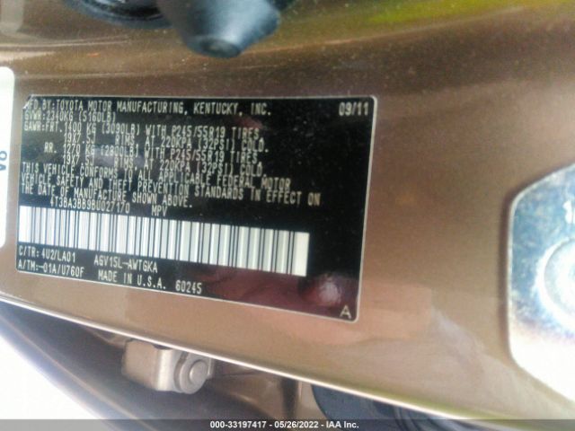 Photo 8 VIN: 4T3BA3BB9BU027170 - TOYOTA VENZA 