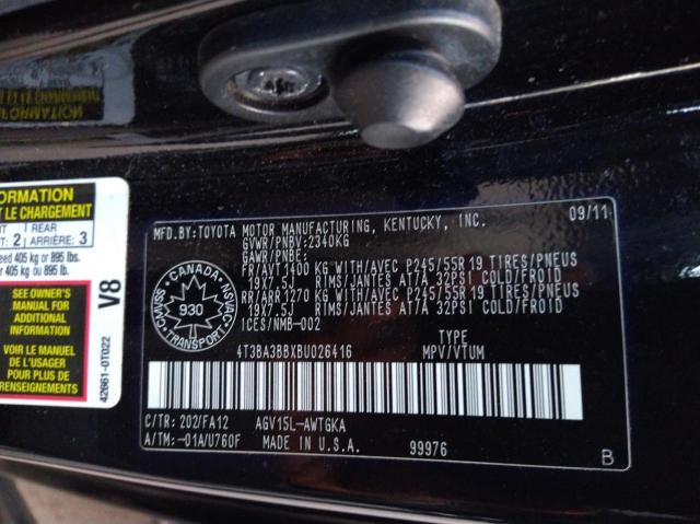 Photo 9 VIN: 4T3BA3BBXBU026416 - TOYOTA VENZA 