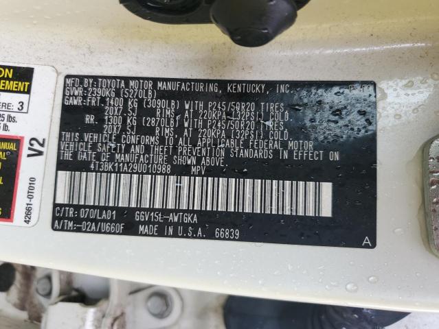 Photo 12 VIN: 4T3BK11A29U010988 - TOYOTA VENZA 