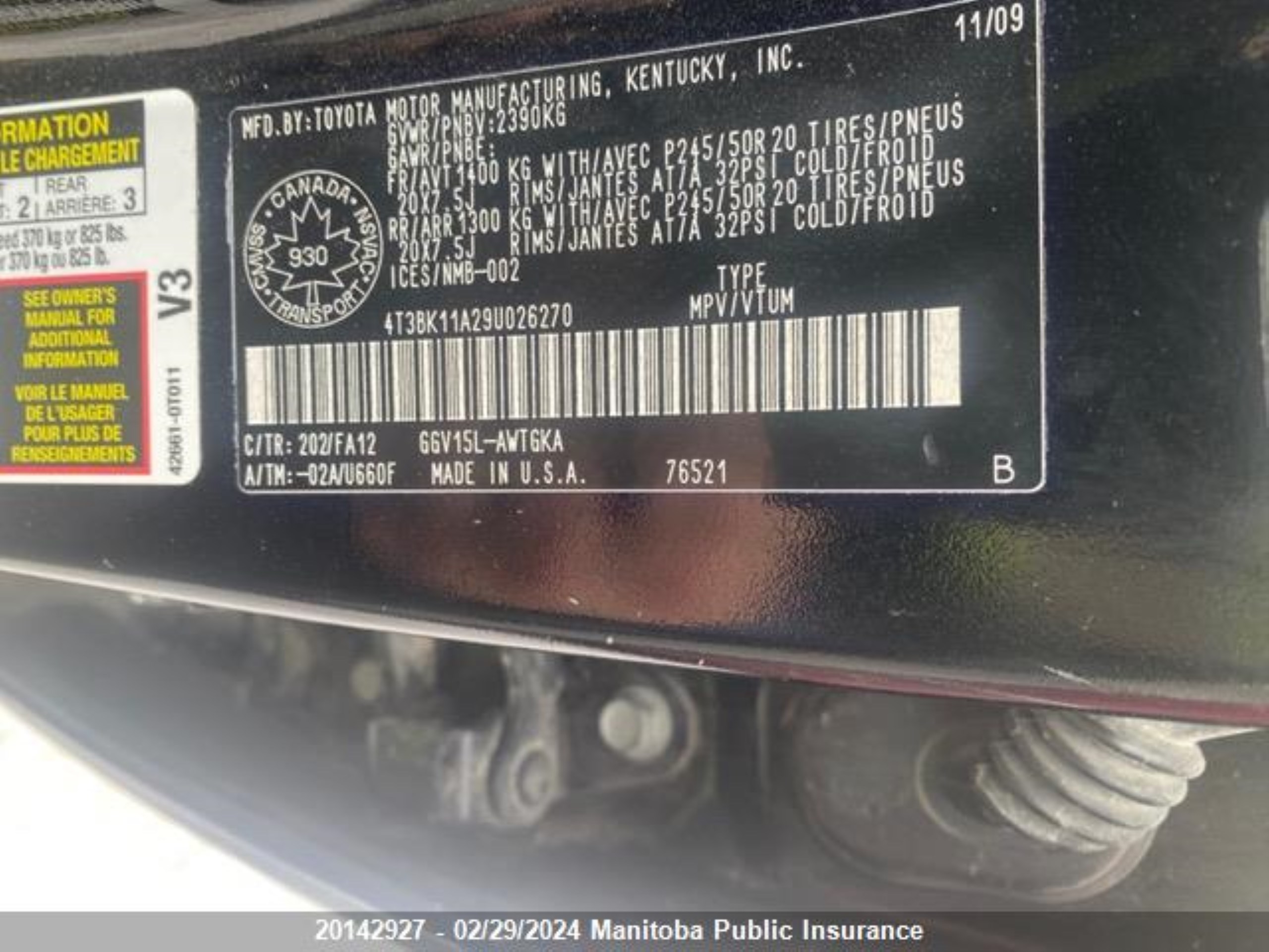 Photo 8 VIN: 4T3BK11A29U026270 - TOYOTA VENZA 