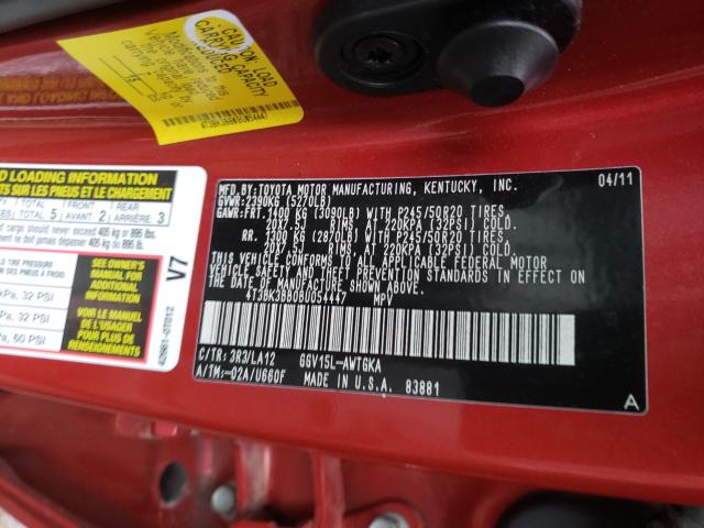 Photo 9 VIN: 4T3BK3BB0BU054447 - TOYOTA VENZA 