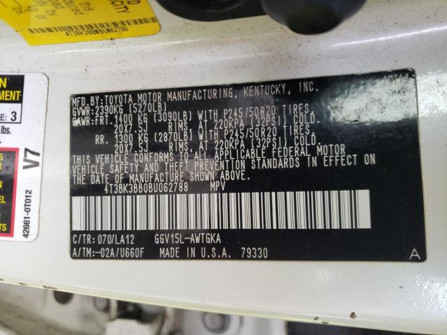 Photo 9 VIN: 4T3BK3BB0BU062788 - TOYOTA VENZA 