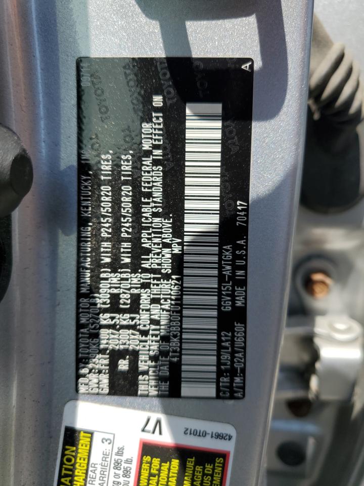 Photo 12 VIN: 4T3BK3BB0FU110621 - TOYOTA VENZA 