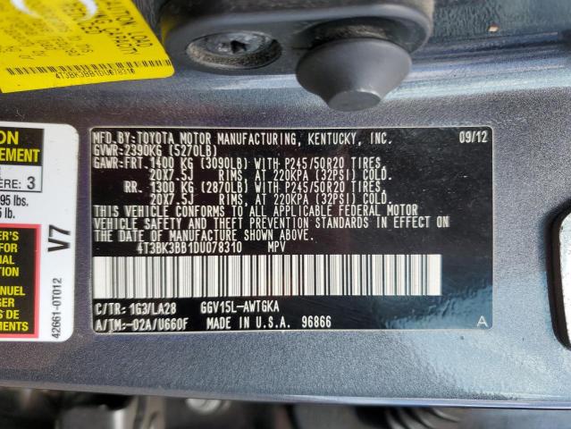 Photo 13 VIN: 4T3BK3BB1DU078310 - TOYOTA VENZA LE 