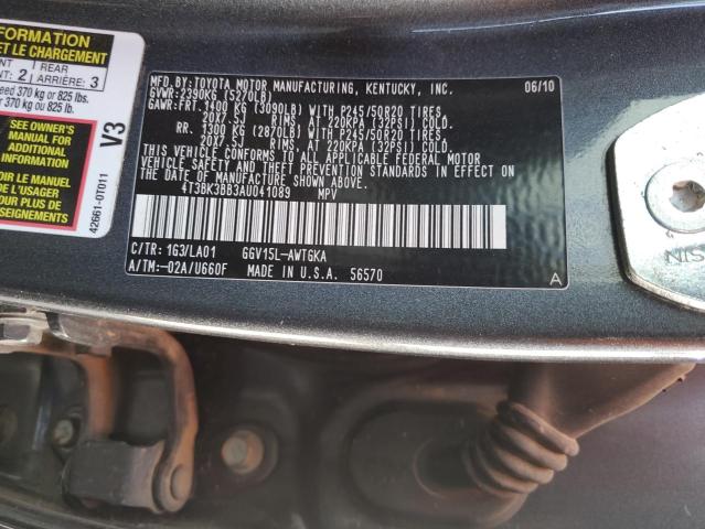 Photo 12 VIN: 4T3BK3BB3AU041089 - TOYOTA VENZA 