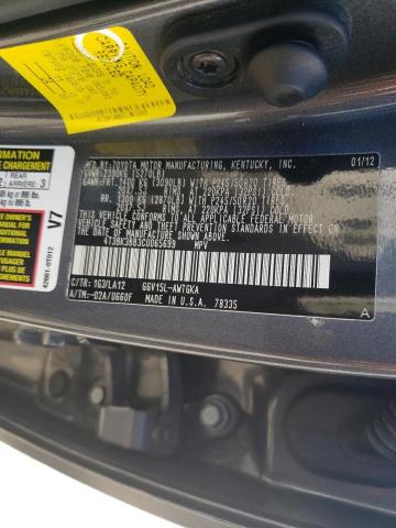 Photo 11 VIN: 4T3BK3BB3CU065699 - TOYOTA VENZA LE 