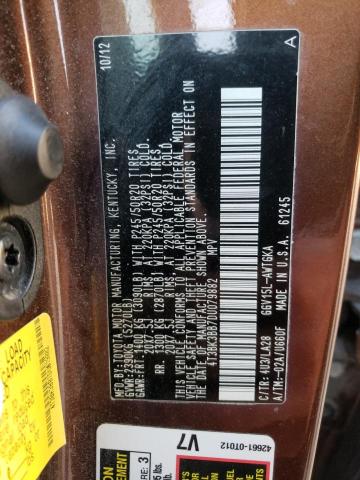 Photo 12 VIN: 4T3BK3BB7DU079882 - TOYOTA VENZA LE 