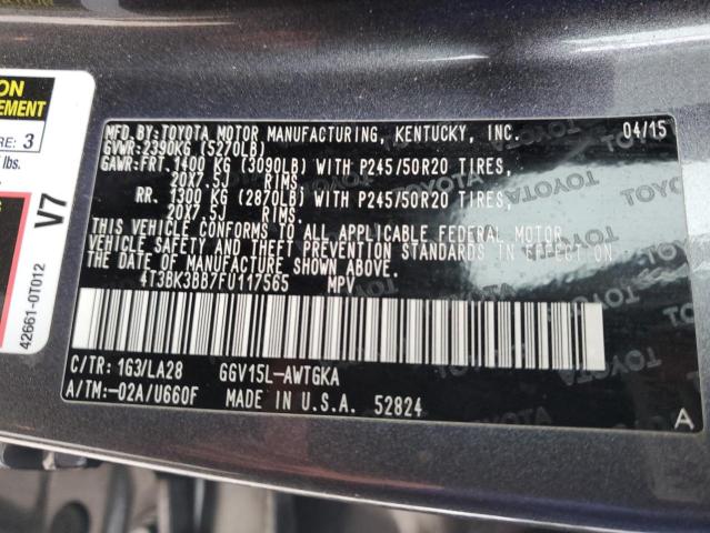 Photo 13 VIN: 4T3BK3BB7FU117565 - TOYOTA VENZA 