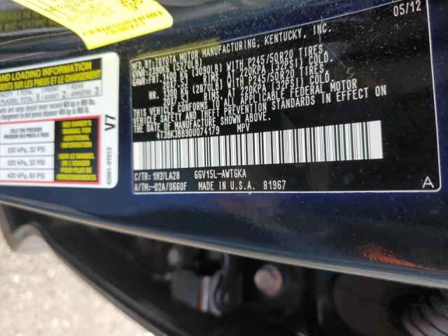 Photo 12 VIN: 4T3BK3BB9DU074179 - TOYOTA VENZA LE 