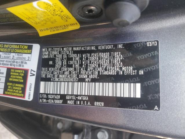 Photo 12 VIN: 4T3BK3BBXDU090357 - TOYOTA VENZA LE 