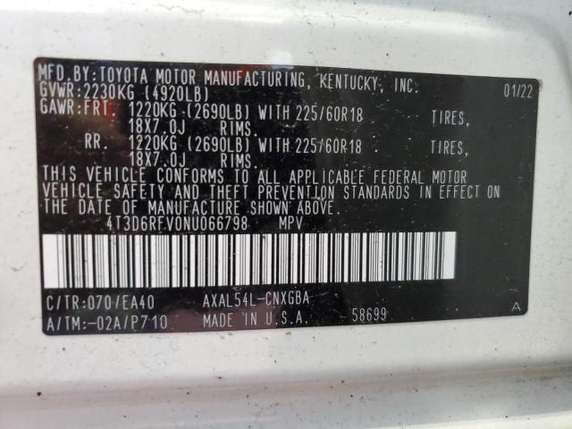 Photo 13 VIN: 4T3D6RFV0NU066798 - TOYOTA RAV4 LIMIT 