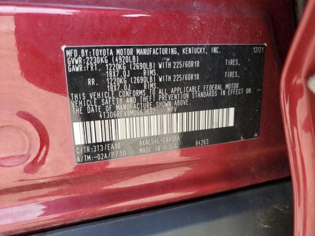 Photo 12 VIN: 4T3D6RFV8MU063632 - TOYOTA RAV4 LIMIT 