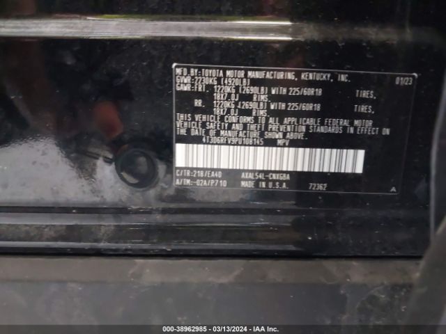 Photo 8 VIN: 4T3D6RFV9PU108145 - TOYOTA RAV4 