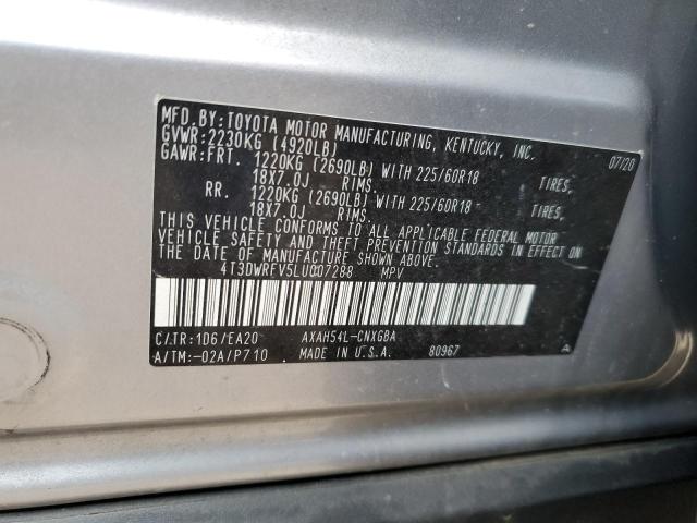 Photo 12 VIN: 4T3DWRFV5LU007288 - TOYOTA RAV4 