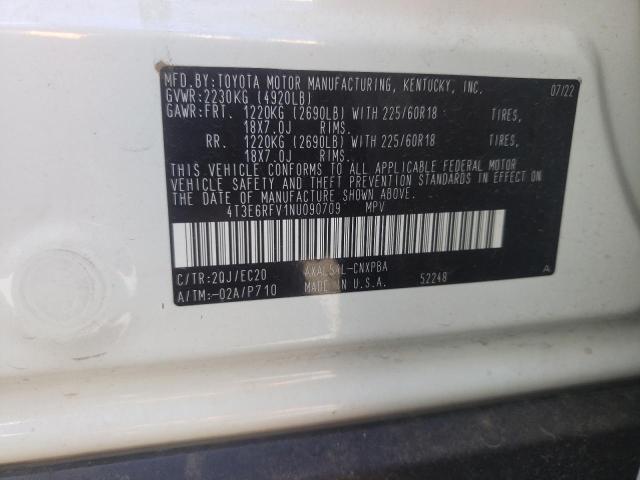 Photo 12 VIN: 4T3E6RFV1NU090709 - TOYOTA RAV4 